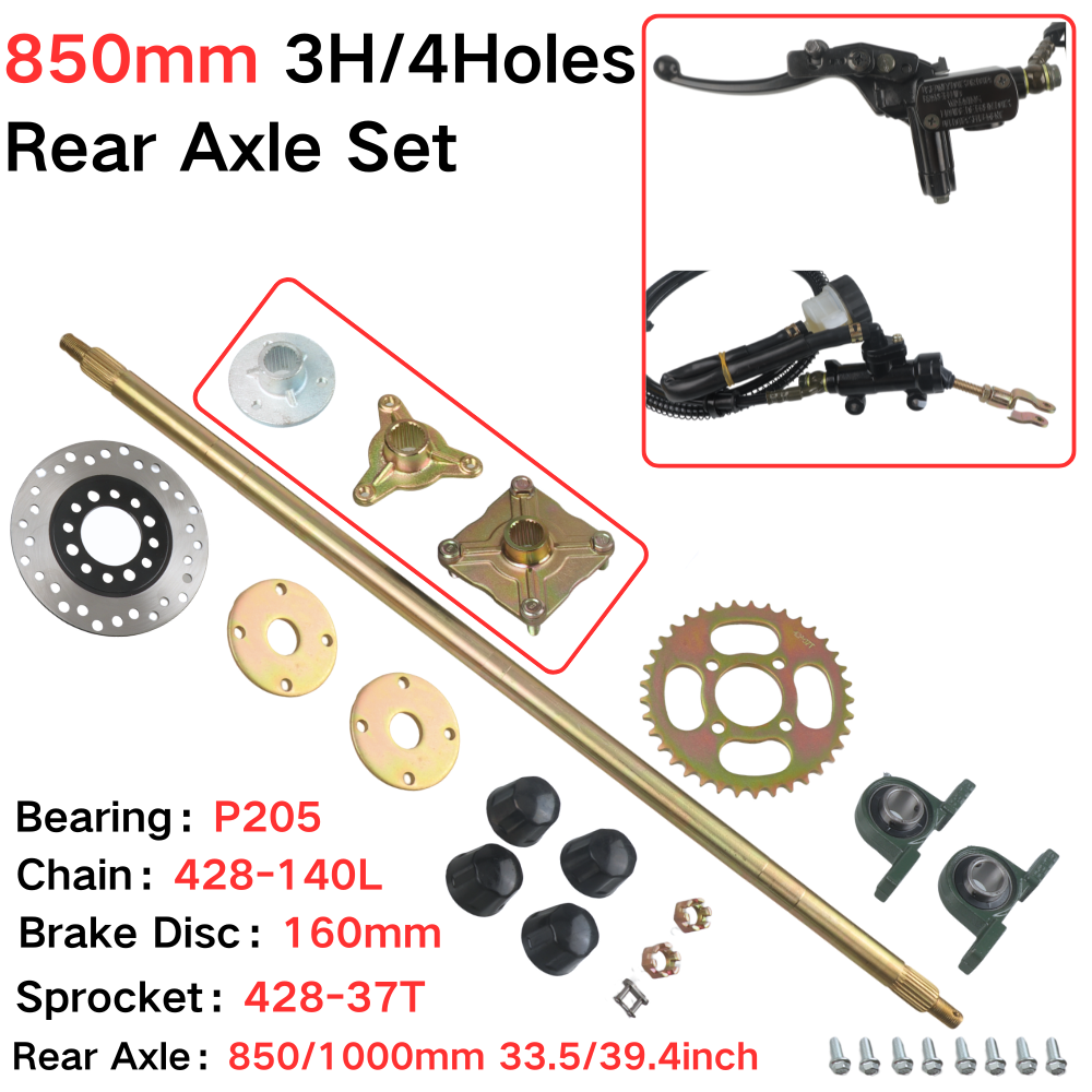 Sprocket Chain - Conjunto Completo de Eixo Traseiro de