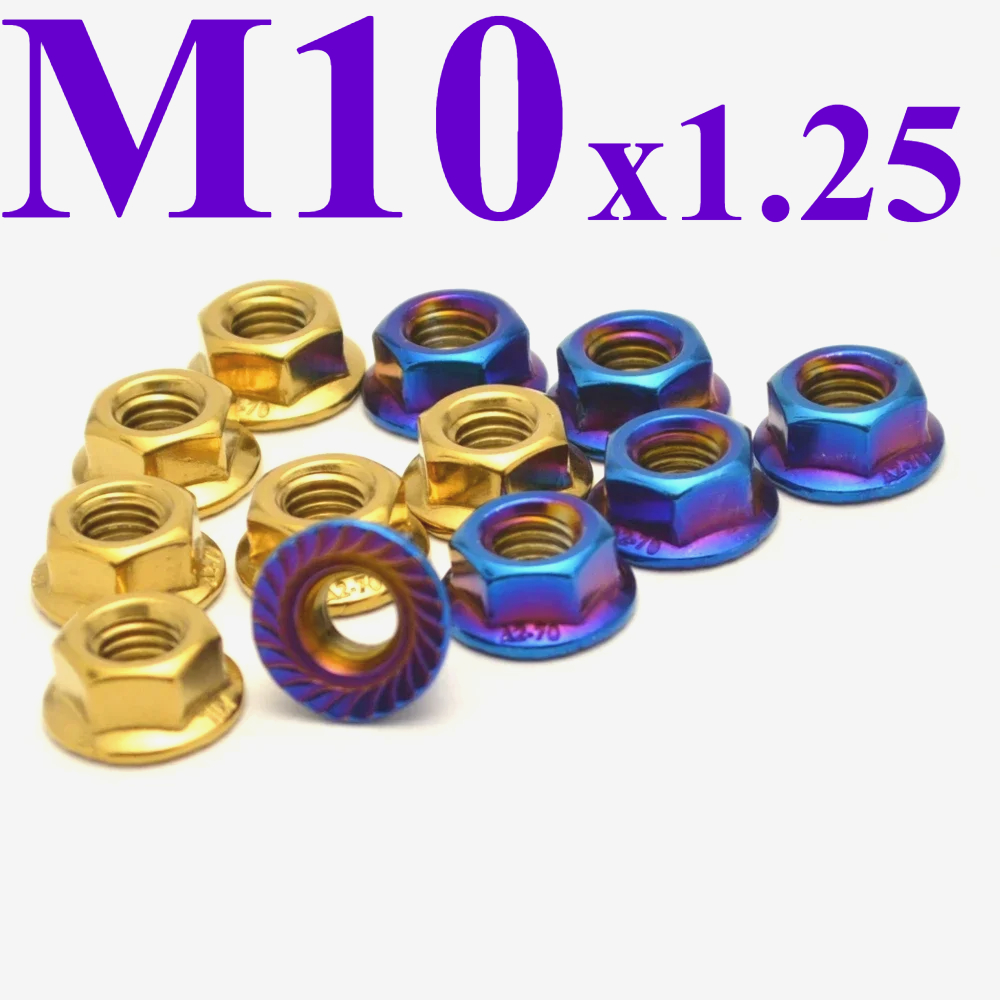 Sprocket - 6 peças m10x1.25 porcas da roda