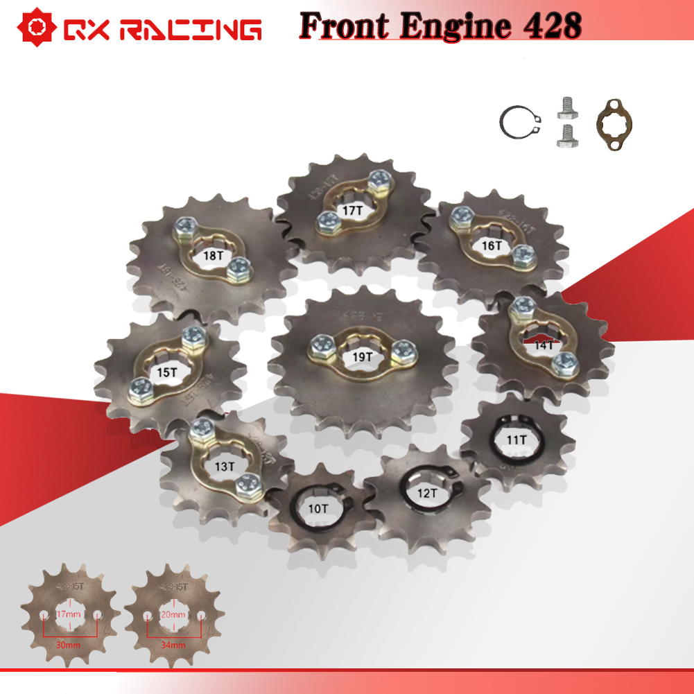 17 20mm 10t-19t roda dentada d - 428 Chain avaliação e preço