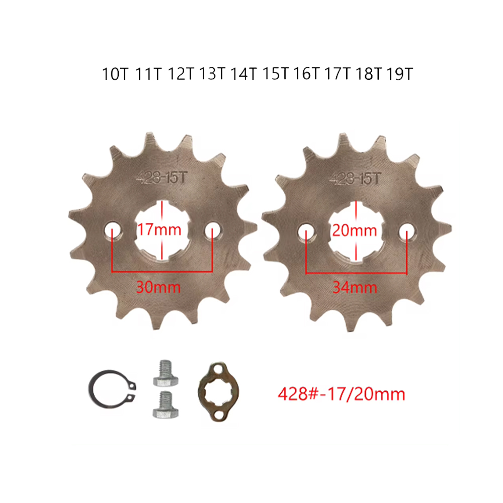 17 20mm 10t-19t roda dentada d - 428 Chain avaliação e preço