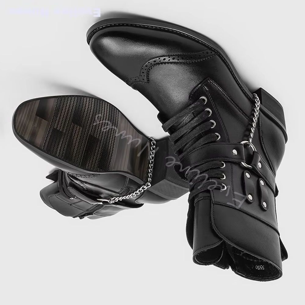 Botas de Combate Punk com Corr - Motorcycle Chain avaliação e preço